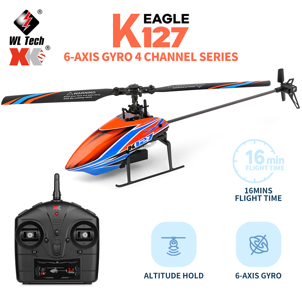 Rc Helicopter Large - WLtoys XK K127 2.4G 4CH 6-Aixs