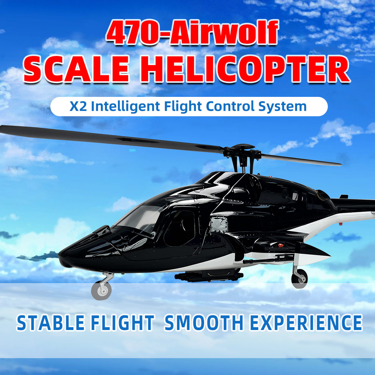 470 Size Airwolf RTF RC Helico - Rc Helicopter Nitro recension och pris