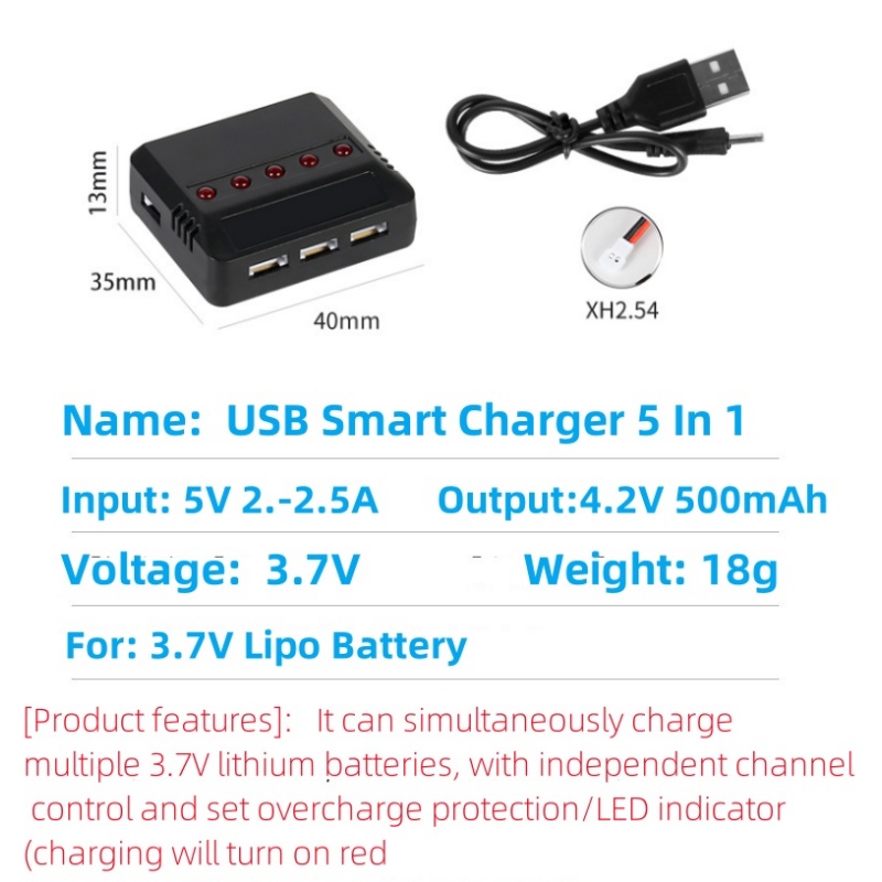 Syma X5HW X5HC X5C X5SW 3.7V 5 - Rc Helicopter Charger recension och pris