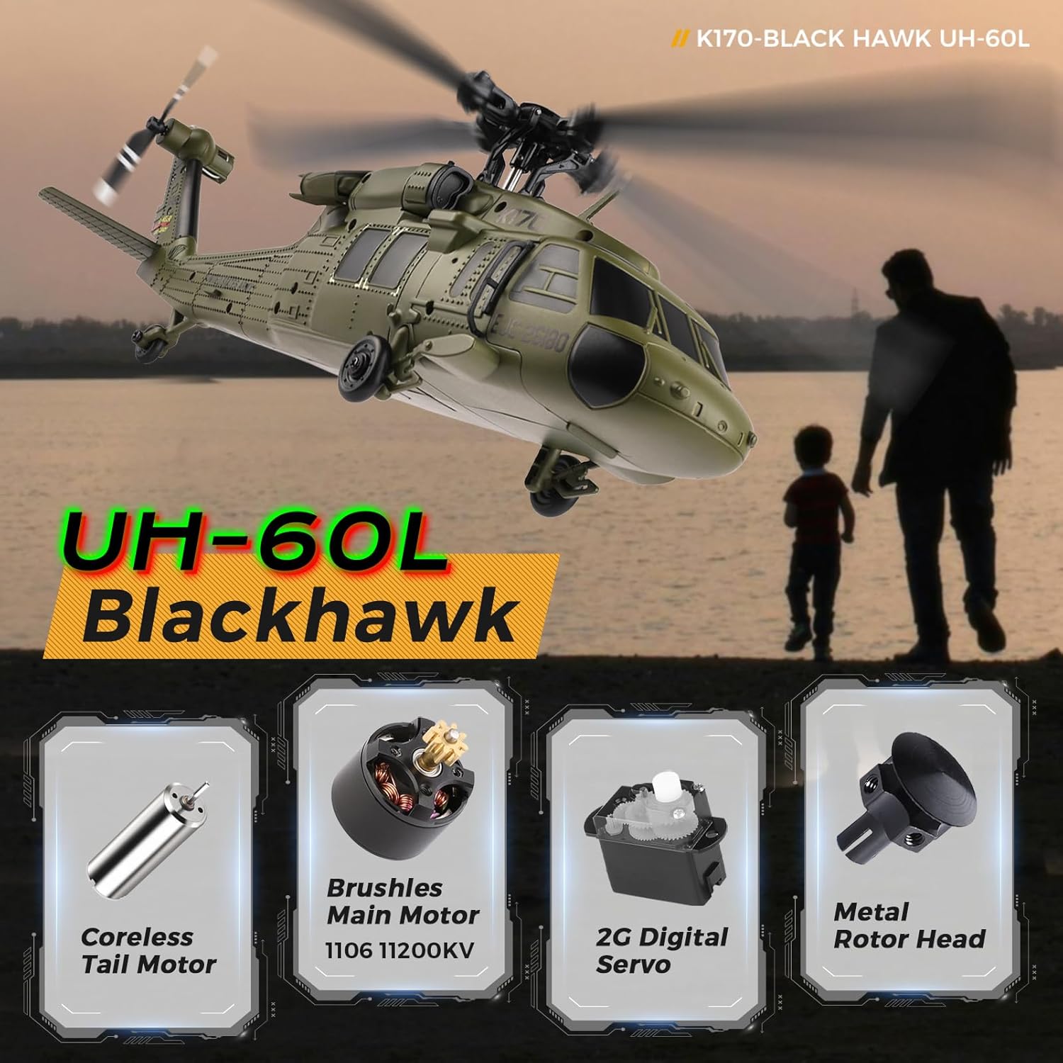 WLtoys K170 Brushless 4-CH RC  - Rc Helicopter Charger recension och pris