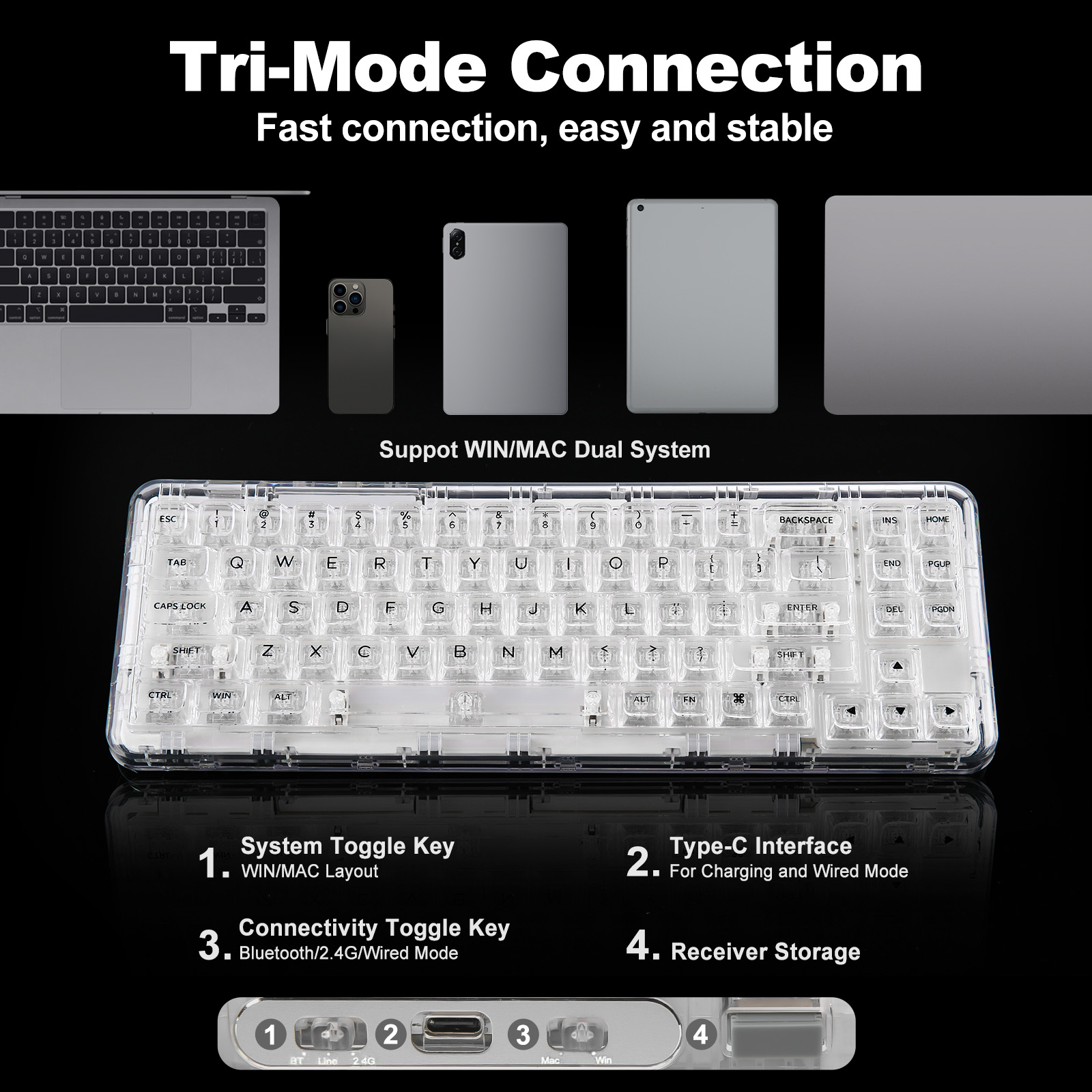 YUNZII X71 White 68% Layout Wi - Holy Stone Drone Hs175 recension och pris