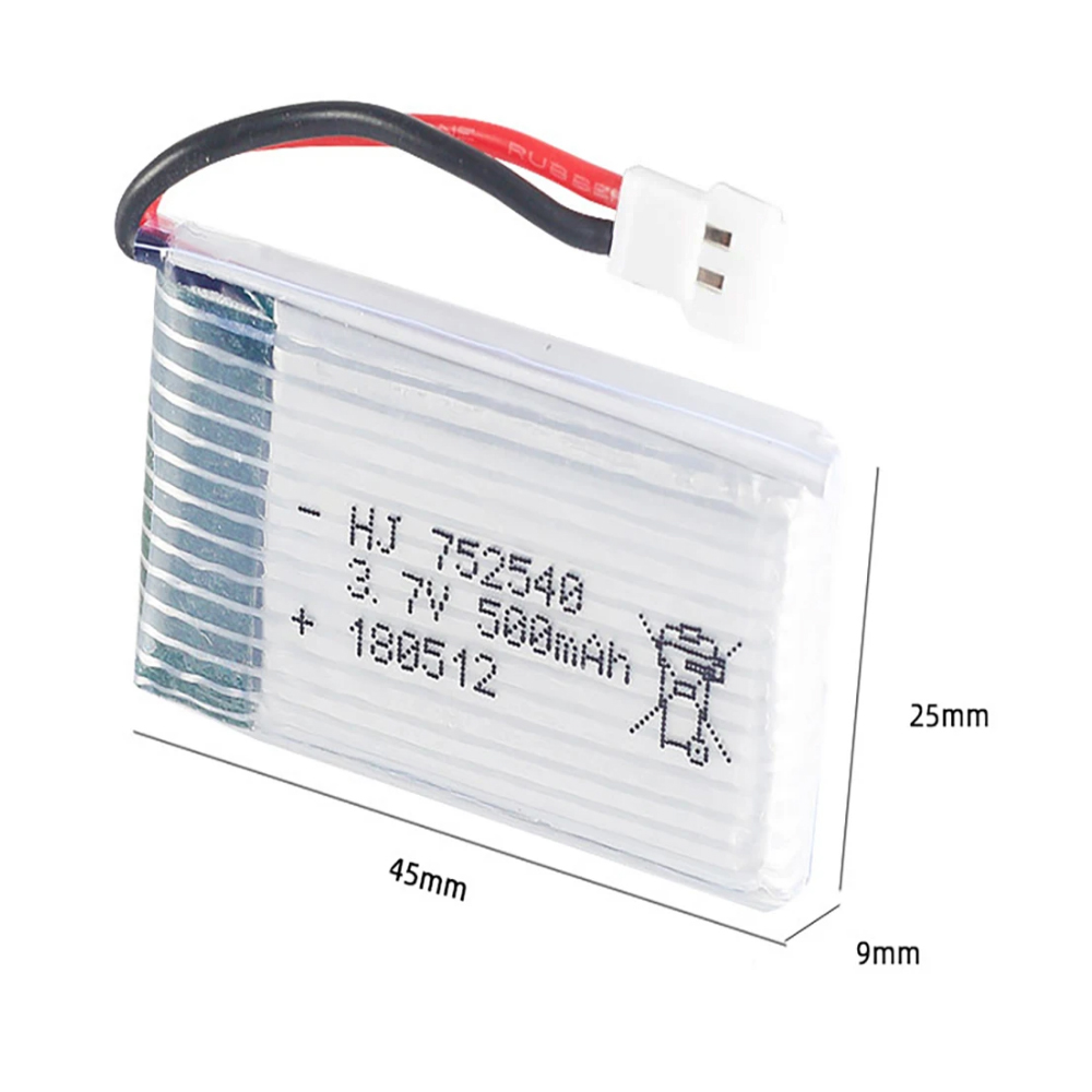 H31 Battery 3.7V 500mAh 752540 - Rc Helicopter Coaxial recension och pris