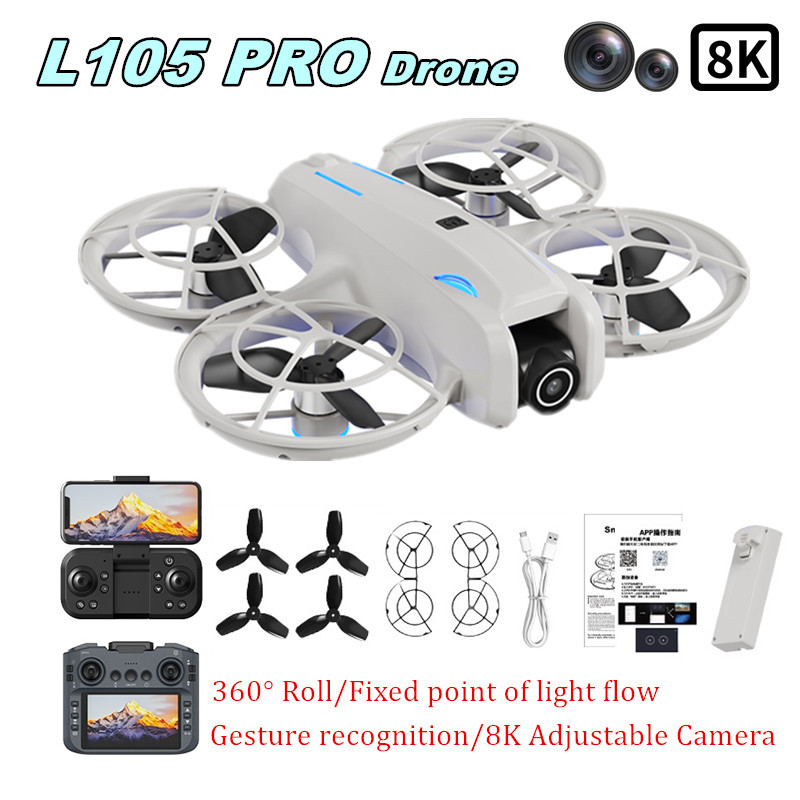 L105 PRO Drone Duel 8k Lens Fu - Rc Helicopter Charger recension och pris